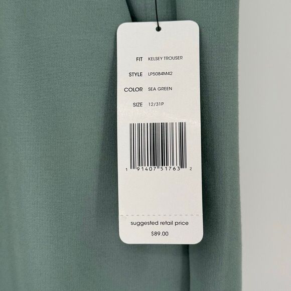 Liverpool Los Angeles Kelsey Knit Trouser Pant Sea Green Women 12/31 Petite NWT - Picture 4 of 10